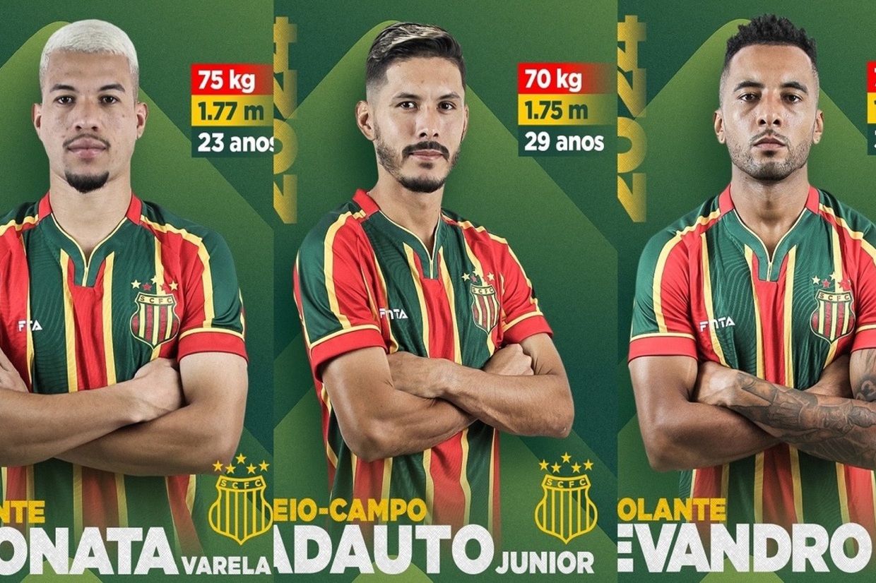 Sampaio Corrêa anuncia trio de meias para a próxima temporada PENEIRA